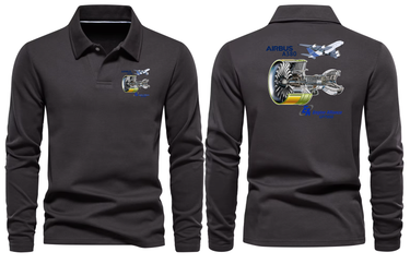 AIRBUS 380 GP7000 LONG SLEEVE POLO
